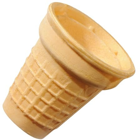 Bazko Waffelbecher Klein | mit Doppelrand | halbsüße Eiswaffeln 6 cm / 5,6 cm | 570 Stück | knusprige Eiswaffel Eisbecher für Softeis, Gelato, Sorbet | vegan