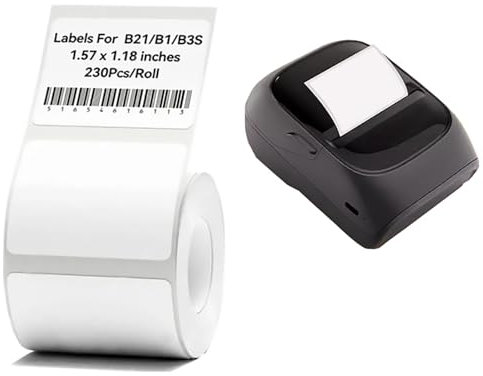 Label Maker Tape,4,0 cm x 3,0 cm (40 × 30 mm) Drucker-Aufkleberpapier für B21 und B3S und T50M Pro Etikettenhersteller, 1 Rolle à 230 Stückt,(Nicht kompatibel B1 T50M)