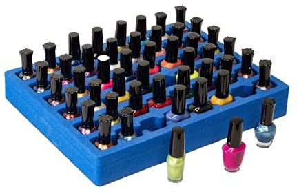 Cases By Source Nail Polish Organizer Tray for Drawers, Made in USA, 16.25 x 10 x 2 Inches, 45 Compartments, Waterproof Foam, Non-Slip, Anti-Rattle - Foam Bunny