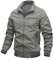 NITRY Jacke Herren Komfortabel Warm Outdoorjacke Herren Jugend Mode Trend Bomberjacken Herren Langarm Jacke Herren Casual Sport Einfarbig Jacke Herren C-Green M