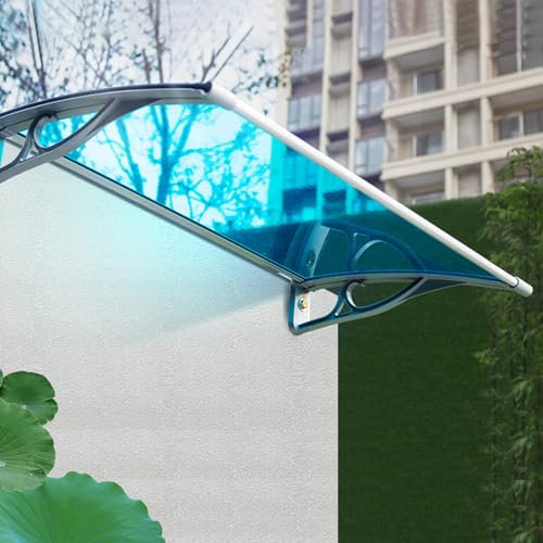 Outdoor Türvordach Markise Regen- und Schneeschutz mit Polycarbonat-Abdeckung Terrasse Deck Veranda Schatten für Haus Außen
