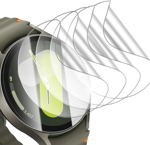 Pellicola Idrogel Proteggi Schermo per Samsung Galaxy Watch 7/6/5/4 44mm, [5 Pezzi] TPU Senza Bolle Trasparente HD Schermo Protettivo