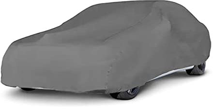LST Autoabdeckung Indoor – lackschonende und Dehnbare Autogarage. Car Cover Innenbereich für Autohäuser und Endverbraucher. Auto Abdeckplane schützt vor Sonne, Staub. (Grau, XXL (540x175x120cm))
