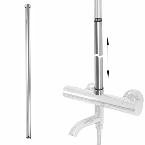 Rea Extension for A Bathtub and Shower Set 60Cm Chrome, (Made of Metal) - 2,2X2,2X61,5Cm