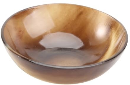 VINTORKY Natural Smooth Horn Shaving Bowl Durable Soap Bowl for Men for Shaving Soap & Cream Ideal Shaving Kit Accessory