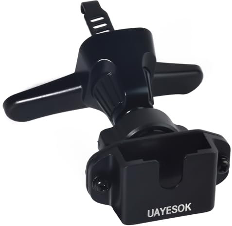 UAYESOK Auto Lüftungsschlitz Halterung für Funkgeräte, Drehbarer Kfz Halter mit Doppelstütze & Universalclip, Kompatibel mit Motorola Kenwood Baofeng Icom Midland Yaesu Walkie Talkie