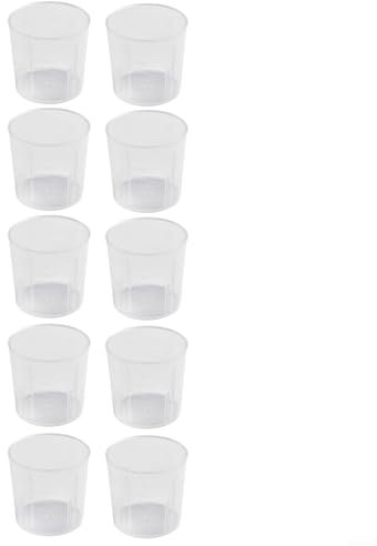 10 Pcs Transparent Plastic Measuring Cups Double-Scale Medicine Container 15ml/30ml Clear Graduated Cups for Kitchen Laboratory Liquid Sample Measurement(30ml)