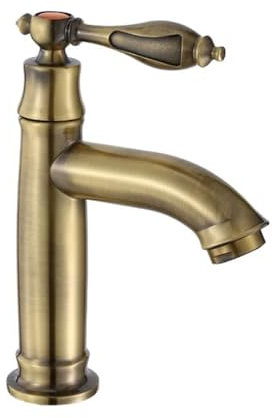 PoignéE Unique Robinet Cuisine Robinet froid simple couleur cuivre, fonctionnement en Bronze, robinets de lavabo de salle de bains, robinet de cuisine en laiton, montage sur pont à poignée unique Pour