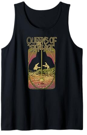Offiziell Queens of The Stone Age Logo Band Rock Retro Tank Top