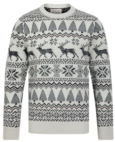 Tokyo Laundry Merry Christmas Men's Nordic Fair Isle Style Knitted Xmas Jumper