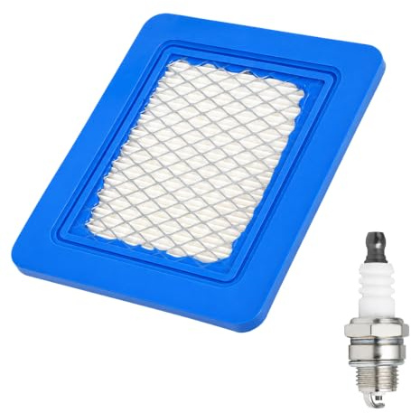 Luftfilter Rasenmäher & Zündkerze RJ19LM für Briggs & Stratton 625 650 675 Motoren, Ersatz für 491588 491588S 399959, Wartungsset mit Filterpatrone passend für Alko Mäher