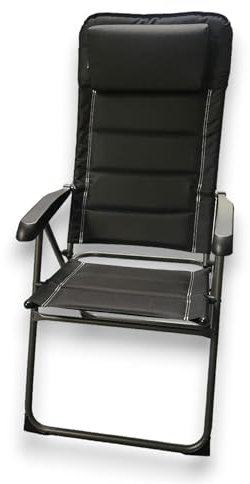 DOMETIC Campingstuhl 150 kg - Comfort Firenze Campingsessel - Klappstuhl Camping Zubehör - Liegestuhl - Gartenmöbel - Schwarz