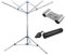 Camping Wäschespinne 15 M Leine Spannweite 152cm Höhe 180cm + Befestigungsklemme