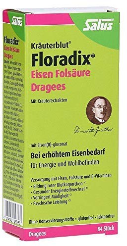 Kräuterblut Floradix Eisen Folsäure 2x84 Dragees für Energie und volle Leistung