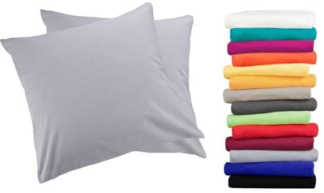 Moon 2er Pack Luxury Linon Kissenbezug 100% Baumwolle-grau-40x40