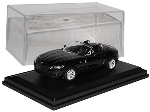 B*M*W Z4 E89 Cabrio Roadster Schwarz Ab 2009 mit Sockel und Vitrine 1/43 Modellcarsonline Modell Auto