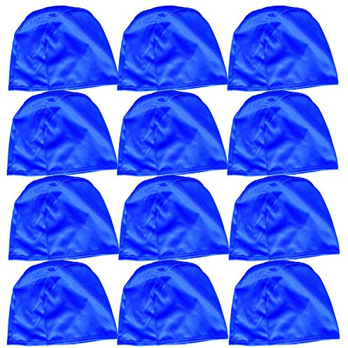 2 Unidades de Gorros de natación de poliéster para Adultos y niños, Color Azul Cobalto, tamaño Adulto