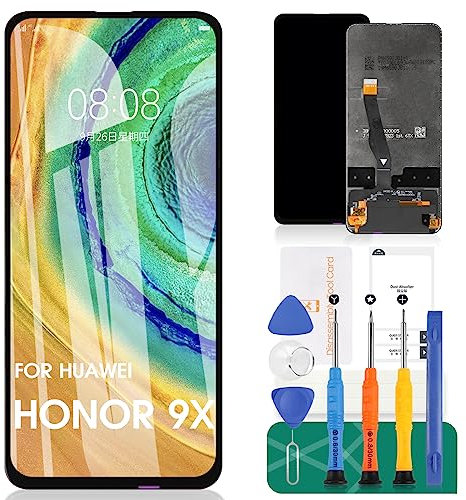 Para Huawei Honor 9X Pantalla de repuesto para Honor 9X Pro LCD Pantalla STK-LX1 Touch Digitalizador Asamblea compatible con HLK-AL10, HLK-TL10, HLK-L41, HLK-L42 Kits de piezas de reparación