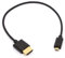 HTGuoji Micro HDMI auf HDMI Kabel Adapter Unterstützung Ethernet 4K 3D Audio Return für Smartphones, Tablets, Action-Kameras, Nikon B500, Raspberry Pi 4 (30 cm)