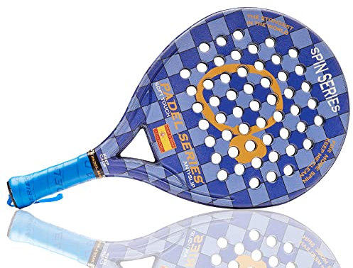 Padel Series - SPIN Series Blue | Pala de Padel Fabricada en ABS y Policarbonato | Buen Control y Máximo Efecto | Caras Antideslizantes | Modelo Semi Blando con 2 Capas de Espuma Firm y Capa Soft