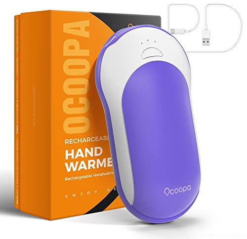 OCOOPA Handwärmer Elektrisch PD Schnelllade 10000 mAh, 15h Wärme, 3-stufig einstellbare, elektrischer handwärmer wiederverwendbar, USB powerbank
