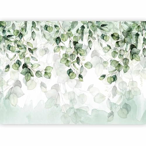 murando - Papier peint panoramique nature 350x256 cm - Revêtement mural décoration pour chambre salon cuisine - Design unique et moderne - Vert - Feuilles de plantes naturelles b-C-0876-a-a