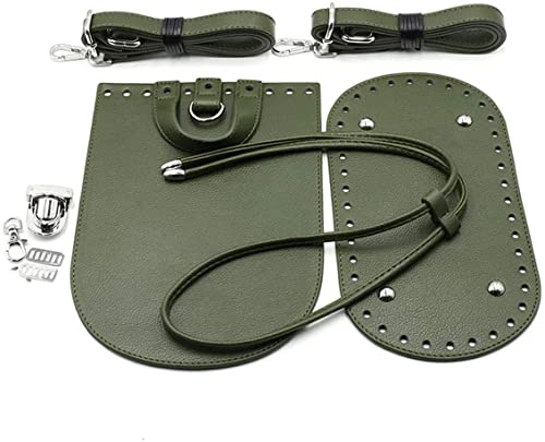 GIVBRO Leder-Rucksack-Taschen zum Selbermachen, Stricken, Häkeln, PU-Tasche, Bodenformer, Handtaschen, Geldbörsen, Basis, Shaper, Geldbörsen, Bastelset, Grün
