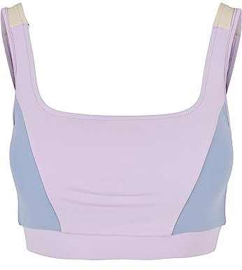 Urban Classics Damen Ladies Color Block Bra BH, Lilac/violablue/softseagrass, L