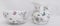 Rainbow Decors Secret Garden Cream/Milk Jug and Sugar Bowl Fine Bone China Flowers Butterflies & Bees Matching Set Hand Decorated in UK, Grey