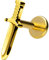 PIERCINGLINE Titan Labret mit Gewinde SCHWERT Piercing Ohr Helix Lobe Tragus Goldfarben 1,2 x 6 mm
