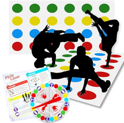 Ruikdly Twisting Spiel für Kinder Twisting Game Partyspiele für Kinder ab 6 Jahren Balance Floor Spiel Pad Bodenspiel mit Spielmatte Familienspiel Lustiges Spiel für drinnen und draußen