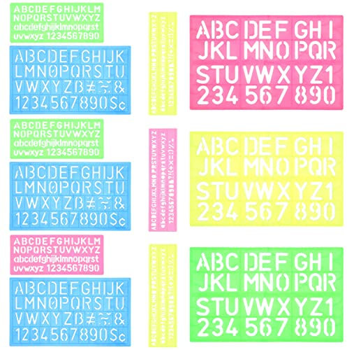 VICASKY Abwaschbare Buchstabenschablonen 4er-pack Wiederverwendbare Schablonen Für Jungen Und Mädchen Malvorlagen Bastelzubehör