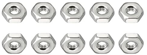 DTGN #6-32(UNC) Hex Nuts - 50Pack - Good for Home Garage Repair - 304 Stainless Steel Hexagonal Nuts - Silver