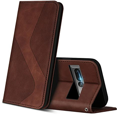 ZONNAVI Hülle für Google Pixel 7 Pro, PU Leder Handyhülle mit Kartenfächer und Standfunktion, Lederhülle Flip Wallet Case Schutzhülle für Google Pixel 7 Pro (Braun)