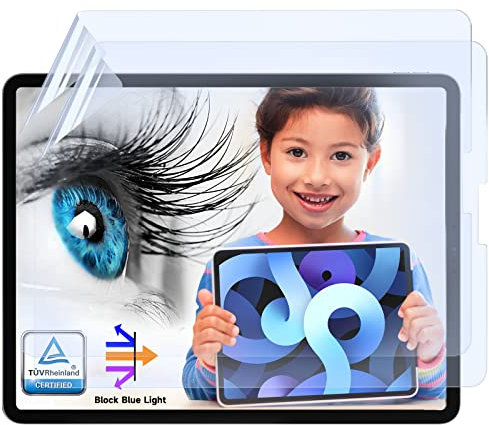 [2 Pièces] Anti Lumière Bleue Protection Ecran Compatible Avec Ipad Pro 12.9 pouces 2021/2020/2018(5ème/4ème/3ème Generation),Protege Ecran Anti Glare Ultra HD Anti-Rayures,Protection Des Yeux