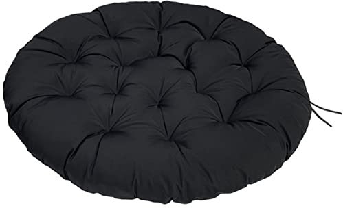 ZTGL Papasansessel Kissen Wasserdicht, Polster Bodenkissen für Schwenksessel, Rund Papasan Sessel 40-180cm, Indoor & Outdoor Polyrattan Sessel Kissen,Grau,170x120cm