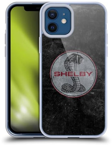 Head Case Designs Offizielle Shelby Schwarz Im Used Look Logos Gelhülle [Militärischer Schutzgrad] Kompatibel Mit Apple iPhone 12 / iPhone 12 Pro Und Kompatibel Mit MagSafe