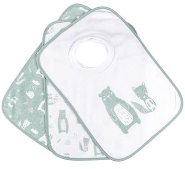 Kindsgard Schlupflätzchen happaklat 3er-Pack Mint - Schnelles An- & Ausziehen - Lätzchen Baby - Spucktücher Baby - Waschbar bis 40°C