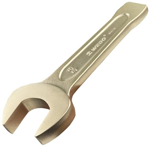 WEDO Nicht funkelnd Schlag Offenes Ende Schraubenschlüssel - 41mm,Maulschlüssel aluminium bronze,Länge 230mm,Einmaulschlüssel,15° Winkel,Korrosionsschutz,BAM/FM-Zertifikat