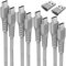 TECHGEAR Câble USB C vers USB C 60 W (Lot de 6) 30cm,1m,2m,3m,2x adaptateurs, Câble tressé de Type C vers C Charge Rapide Compatible avec iPhone 15, iPad Pro, MacBook, Samsung S24/S23/A14/A15 etc