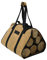ALEjon Canvas-Brennholztasche mit Griffen und wasserabweisendem Material – perfekt für den Transport von Brennholz zu Hause