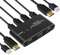 DGODRT 4K 60Hz KVM Switch, USB HDMI Umschalter für 2 PC Computer 1 Monitor, die sich 2 USB-Geräte teilen, enthält 2 HDMI-Kabel und 2 USB-Kabel