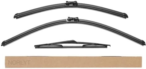 Windscreen Wiper Blades Set Compatible with FIAT 500 500C 500L 2007-2023 Front & Rear Windshield Wiper Blade Set Replacement 24/14/11