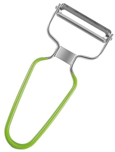 QLEUIFT 1 pz Pelapatate Extra Largo Chefkoch, Parte Funzionale 150x102x11mm, per Verdure Grandi con Guscio Duro Come Zucca e Cavolo rapa, Manico Antiscivolo, Grande, Verde
