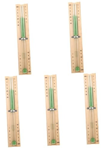POPETPOP 5 Pièces en Bois minuteur Timer Minuteur de séance de Sauna minuteries réutilisable en Verre pour Sauna Sauna Clair Un Verre
