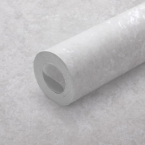 Beswitory Grey Cove Wallpaper Modern Concrete Effect Wallpaper for Living Room, Bedroom, Fireplace Decorative Luxury Wall Paper with Distressed Pattern, Textured Finish & Detailing Concrete