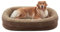 Pawk Orthopädisches Hundebett Grosse Hunde, Vierseitiges Nackenrolle Kissen Hundebett Orthopädisch, Memory Foam Hundebetten XL Wasserdicht rutschfest, Hundekorb Abnehmbar und Waschbar, Braun