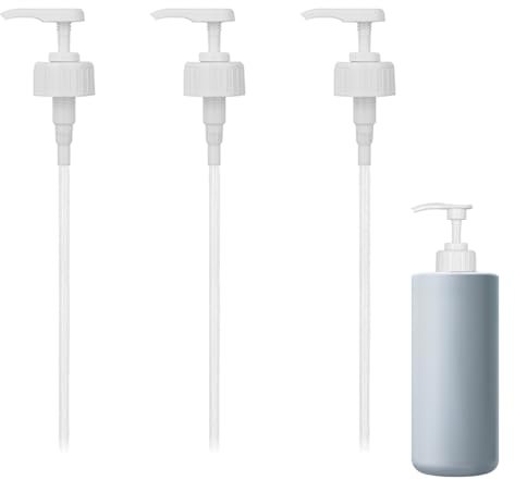 3PCS 5L Pump Dispenser 38MM Screw Top Pelican Dispenser Pump Leak-Proof 3 with Tube for Shampo Lotion Soap Detergents Cooking Relishes