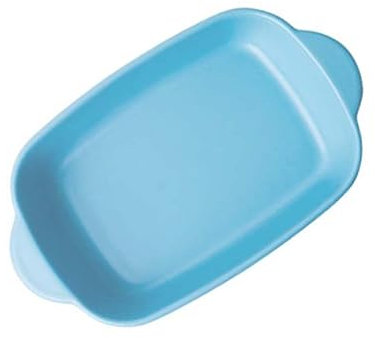 VINTORKY 1pieza Bandeja De Cerámica Para Hornear Azul Resistente Altas Temperaturas Para Pizza Lasagna y Apta Para Horno Microondas y Lavavajillas