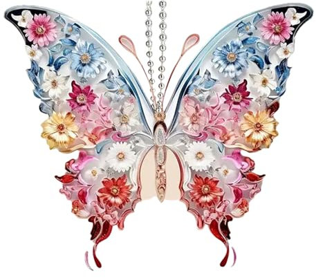 Yianyal Kristall-Schmetterling | Regenbogen-Glas-Schmetterling | Regenbogen-Macher Dekoration Glitzer 2D Innen fliegendes Tier für Frauen Valentinstag Muttertag